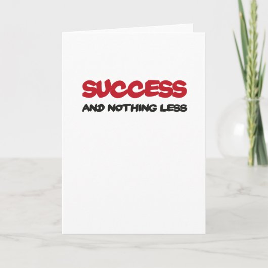 Success and nothing less kaart (Voorkant)