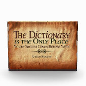 Success Comes Before Work Photo Block Fotoblokken (Voorkant)