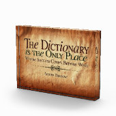 Success Comes Before Work Photo Block Fotoblokken (Rechts)