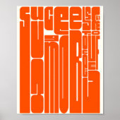 Success & Courage Inspirational Poster – Bold Retr (Voorkant)