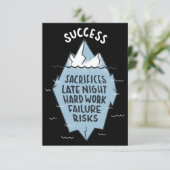 Success Hard Work Motivation Bedankkaart (Staand voorkant)