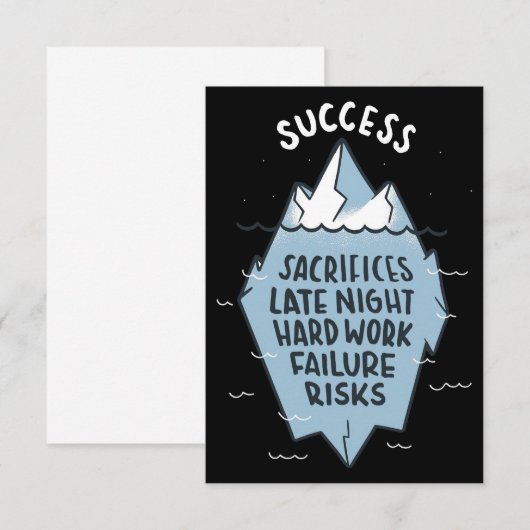 Success Hard Work Motivation Bedankkaart (Voorkant / Achterkant)