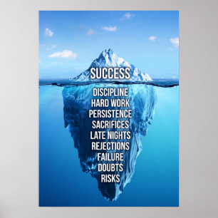 Success Iceberg Sculpture Motivatie Poster