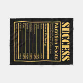 Success Ingredients Nutritional Facts Motivational Fleece Deken (Voorkant (Horizontaal))