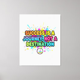 Success Is a Journey Motivational Quote Design Canvas Afdruk