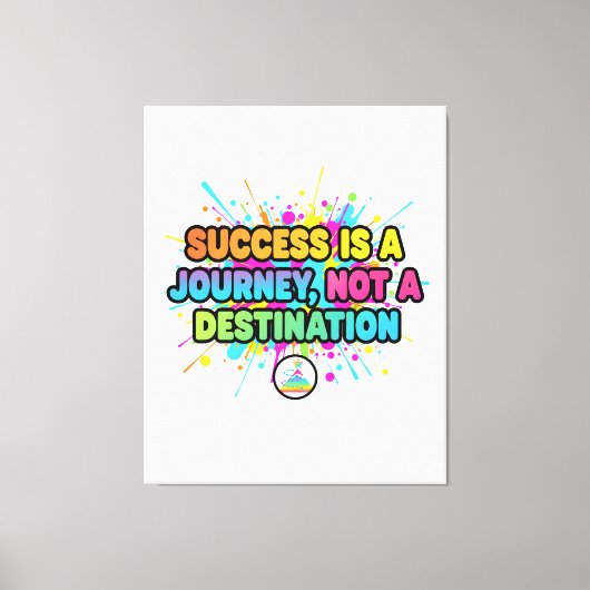 Success Is a Journey Motivational Quote Design Canvas Afdruk (Voorkant)
