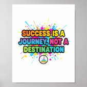 Success Is a Journey Motivational Quote Design Poster (Voorkant)