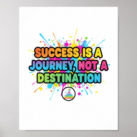 Success Is a Journey Motivational Quote Design Poster (Voorkant)