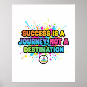 Success Is a Journey Motivational Quote Design Poster (Voorkant)