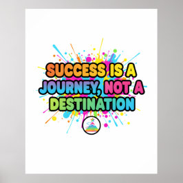 Success Is a Journey Motivational Quote Design Poster
