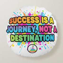 Success Is a Journey Motivational Quote Design Rond Kussen