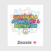 Success Is a Journey Motivational Quote Design Sticker (Vel)