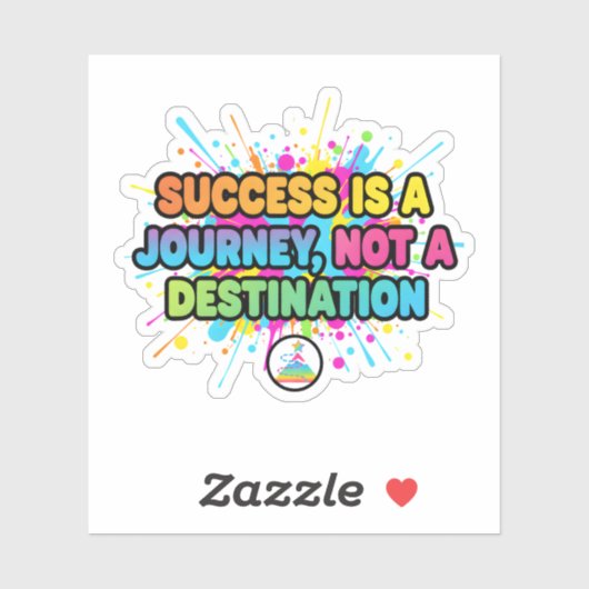 Success Is a Journey Motivational Quote Design Sticker (Vel)