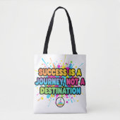 Success Is a Journey Motivational Quote Design Tote Bag (Voorkant)