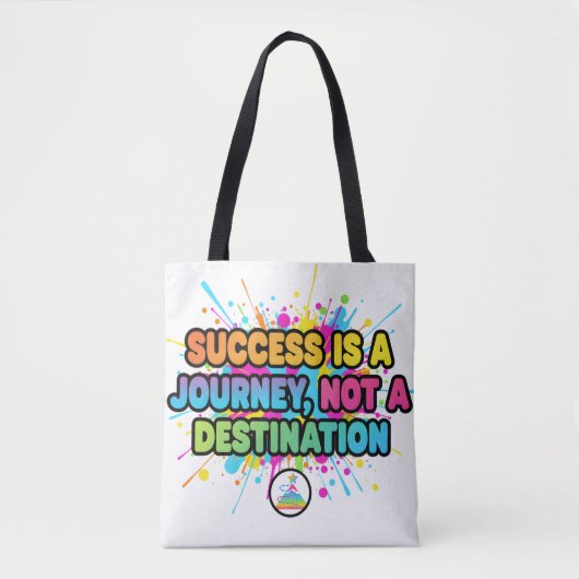 Success Is a Journey Motivational Quote Design Tote Bag (Voorkant)