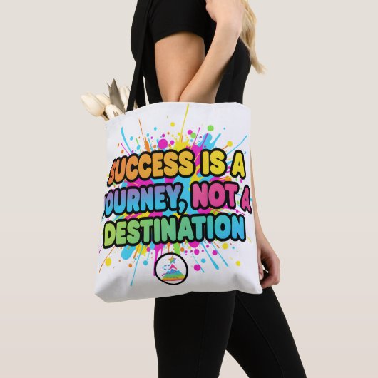 Success Is a Journey Motivational Quote Design Tote Bag (Dichtbij)