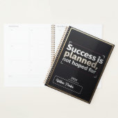 Success Is Planned, Not Hoped For” | Black & Gold  Planner (Display)