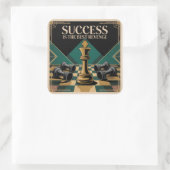 Success Is The Best Revenge Vierkante Sticker (Tas)