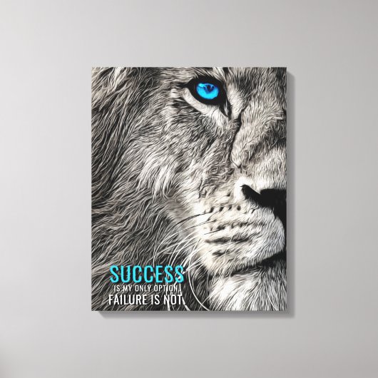 Success My Only Option Motivational Quote Canvas Afdruk (Voorkant)