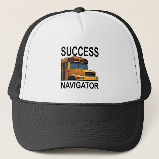Success Navigator School Bus Chauffeur Trucker Pet (Voorkant)