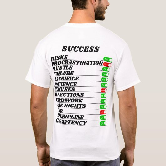  "Success Slogan T-Shirt – Motivational Tee for Ac (Achterkant)