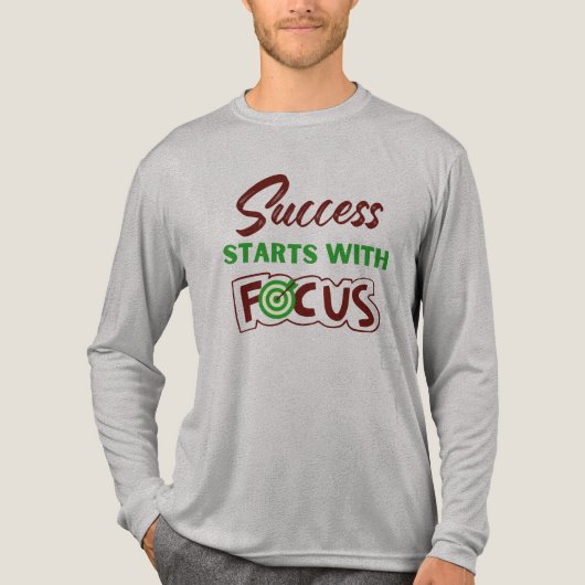 Success Starts With Focus Tri-Blend Shirt (Voorkant volledig)