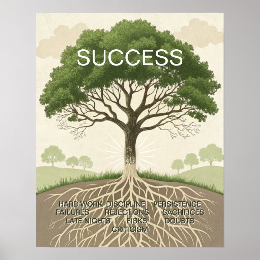 Success Tree Motivatie Poster (Voorkant)
