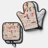 Succession, Kandinsky  Ovenwant & Pannenlap Set (Voorkant / Achterkant)