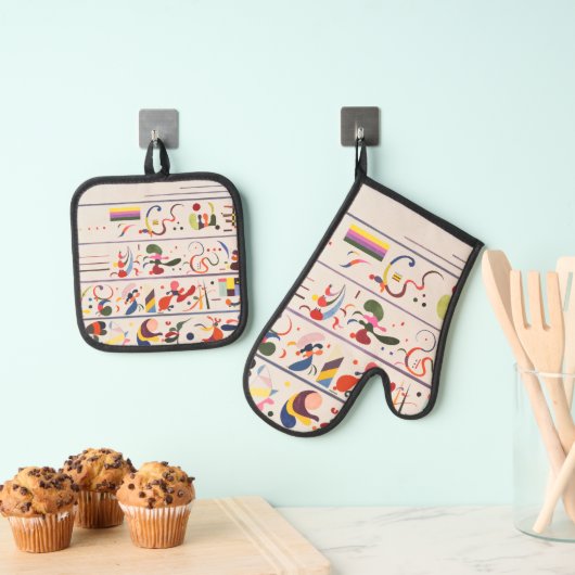 Succession, Kandinsky  Ovenwant & Pannenlap Set (Insitu(Ophanging))