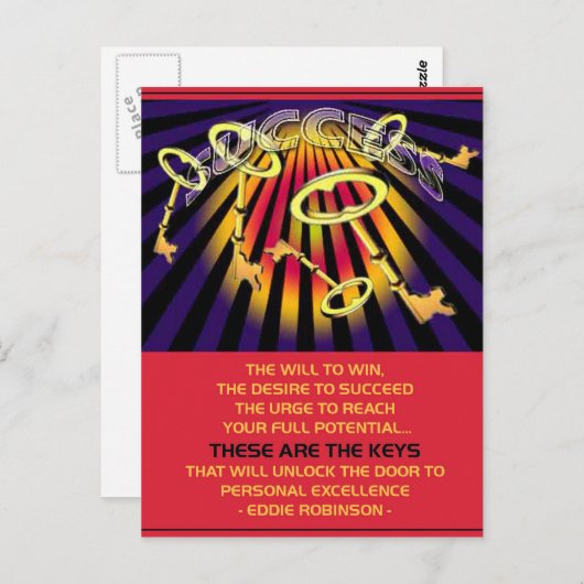 successleutels briefkaart (Voorkant / Achterkant)