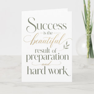 Succesvol door Hard Werk Bevordering Felicitaties Kaart