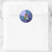 Succesvol Kind Ronde Sticker (Tas)
