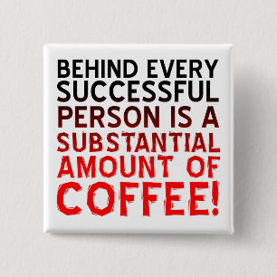 Succesvol Koffie Persoon Grappige Knop Speldje Pin