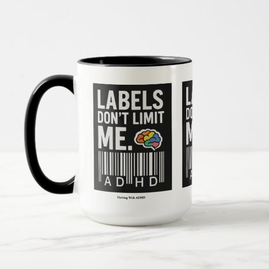 Succesvol met ADHD* Labels beperken me niet Mok (Links)