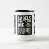 Succesvol met ADHD* Labels beperken me niet Mok (Midden)