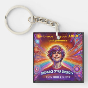 Succesvol met ADHD*Omarm je ADHD uniekheid Sleutelhanger