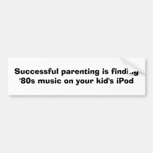 Succesvol ouderschap bumpersticker (Voorkant)