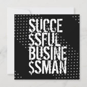 Succesvol zakenman Persoonlijk zilver monogram Kaart (Achterkant)