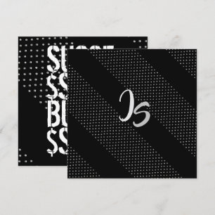 Succesvol zakenman Persoonlijk zilver monogram Kaart