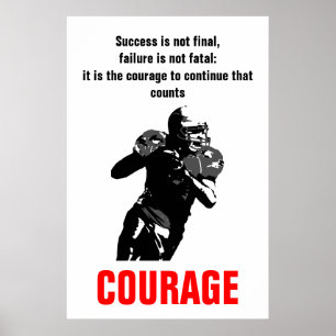 Succesvolle aanmoediging Football Inspirerend Moti Poster