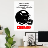 Succesvolle aanmoediging Football Inspirerend Moti Poster (Thuiskantoor)