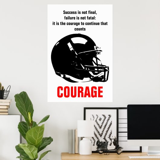 Succesvolle aanmoediging Football Inspirerend Moti Poster (Thuiskantoor)