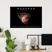 Succesvolle Basketball Sport Artwork Motivatie Poster (Thuiskantoor)