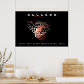 Succesvolle Basketball Sport Artwork Motivatie Poster (Keuken)