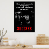 Succesvolle Bodybuilding Fitness Inspirerend Poster (Keuken)