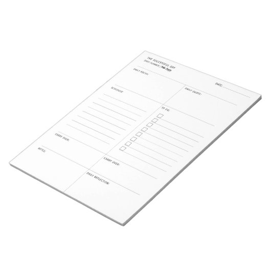 Succesvolle dag - Dagelijkse planner Notitieblok (Schuin)