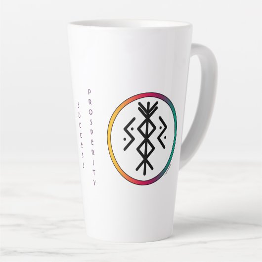 Succesvolle en welvarende Bindrune Latte Mok (Rechterhoek)