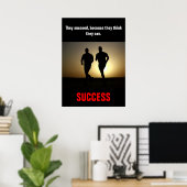 Succesvolle geschiktheidstraining Motivatie Poster (Thuiskantoor)