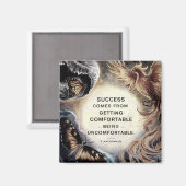 Succesvolle magneet - Inspirerend koelkastmagneet (Voorkant / Achterkant)