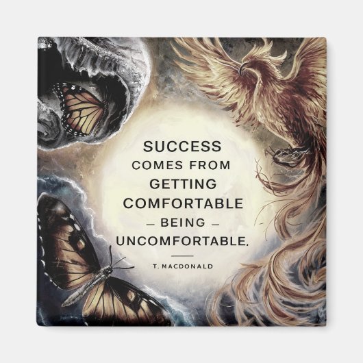 Succesvolle magneet - Inspirerend koelkastmagneet (Voorkant)